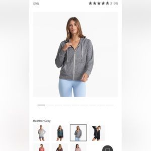 Vuori women’s performance halo hoodie size small in gray